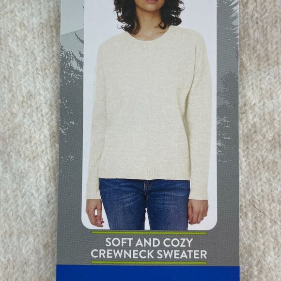 Soft Cozy Crewneck Sweater L/G Legendary Outfitters Beige Blend NWT 0297 - Picture 3 of 9